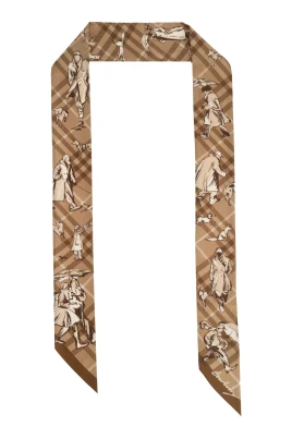Skinny Check Mates Silk Scarf