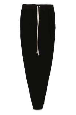 jupe-longue-noire-en-coton-avec-cordon-de-serrage-a-la-taille
