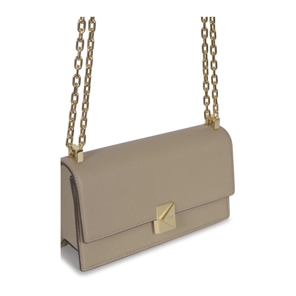 Kate Spade Mini Flap Chain Crossbody Tas Beige Dames
