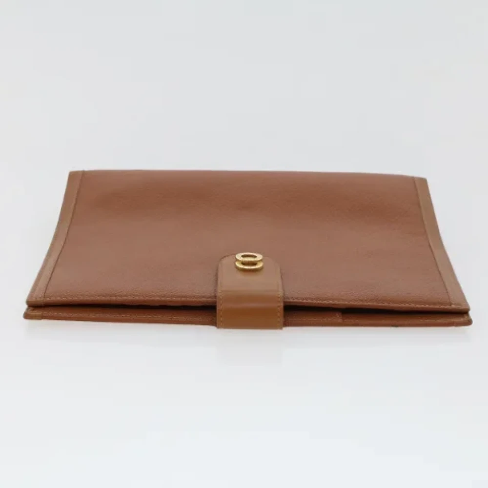 Bvlgari Vintage Pre-owned Leather home-office Brown Dames