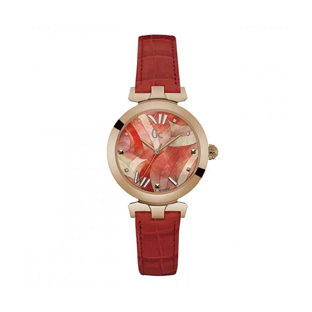 Guess Women's Orange Leather Analog Watch Ladybelle