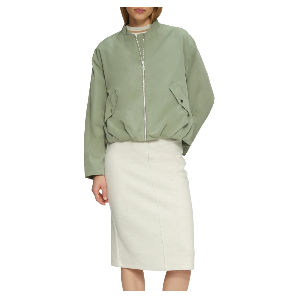 s.Oliver Blousonjack met gerimpelde details in relaxte pasvorm Green Dames