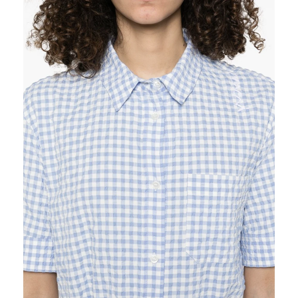 Marni Blauw en wit overhemd Blue Dames