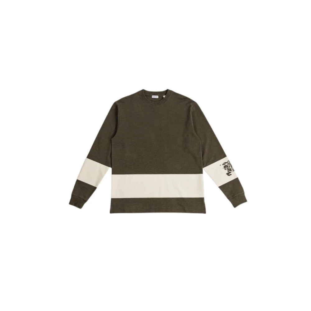 Burberry Gestreepte Equestrian Knight Longsleeve Top Green Heren