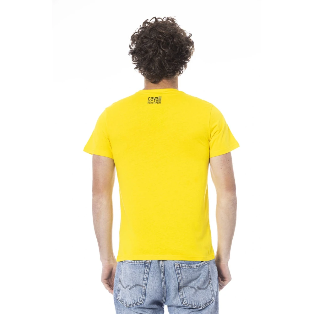 Cavalli Class Korte mouw met logo print T-shirt Yellow Heren