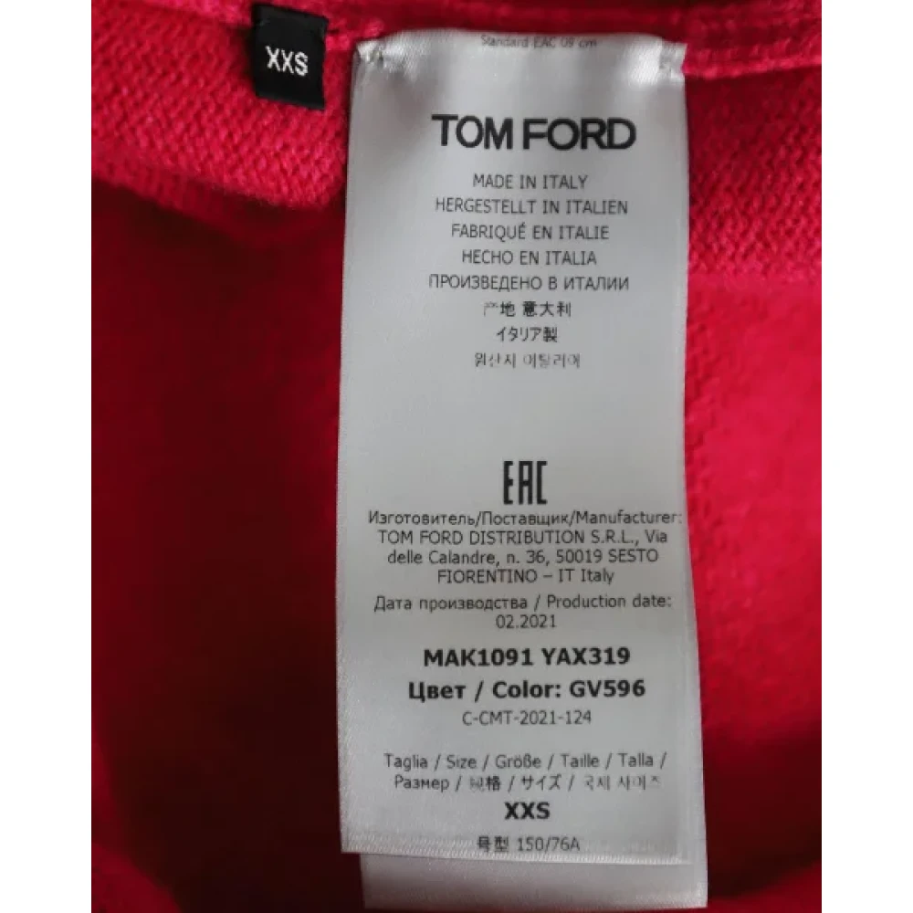 Tom Ford Pre-owned Wool tops Pink Dames