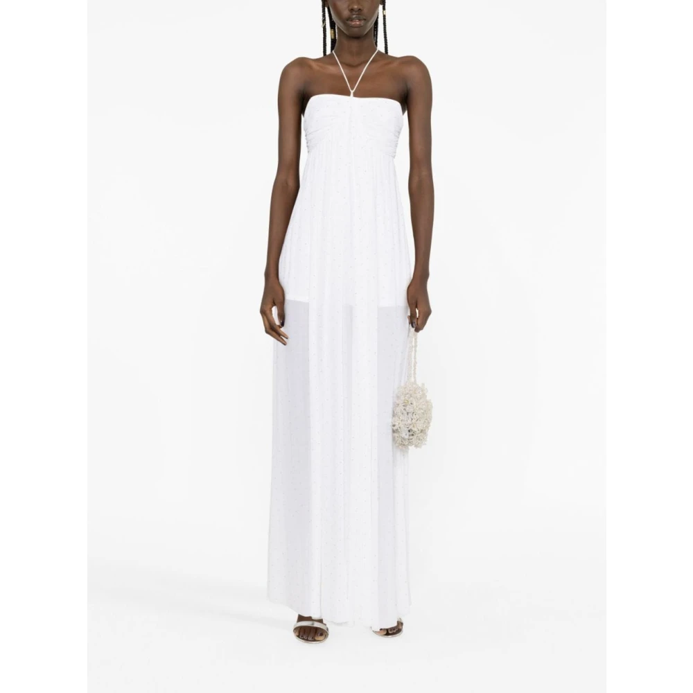 Rotate Birger Christensen Bright White Maxi Jurk White Dames