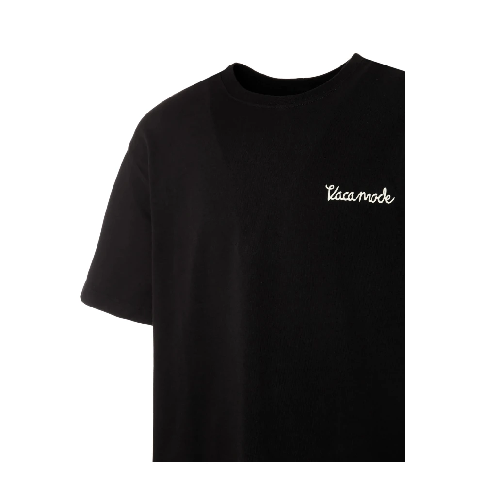 Samsøe T-Shirt met Grafische Print en Geribbelde Halslijn Black Heren