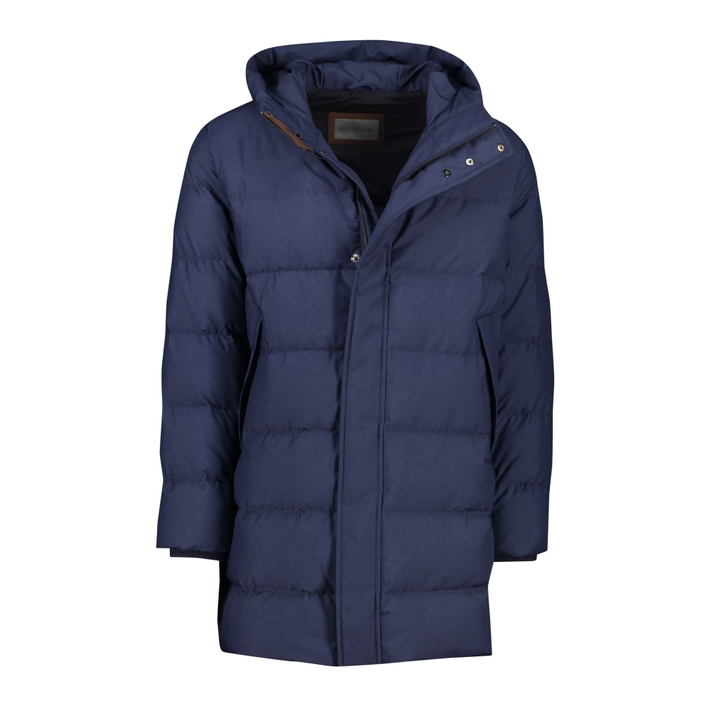 Corneliani Donkerblauwe Winterjas Blue Heren