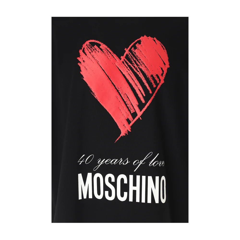 Moschino 40 Jaar Liefde T-shirt Black Heren