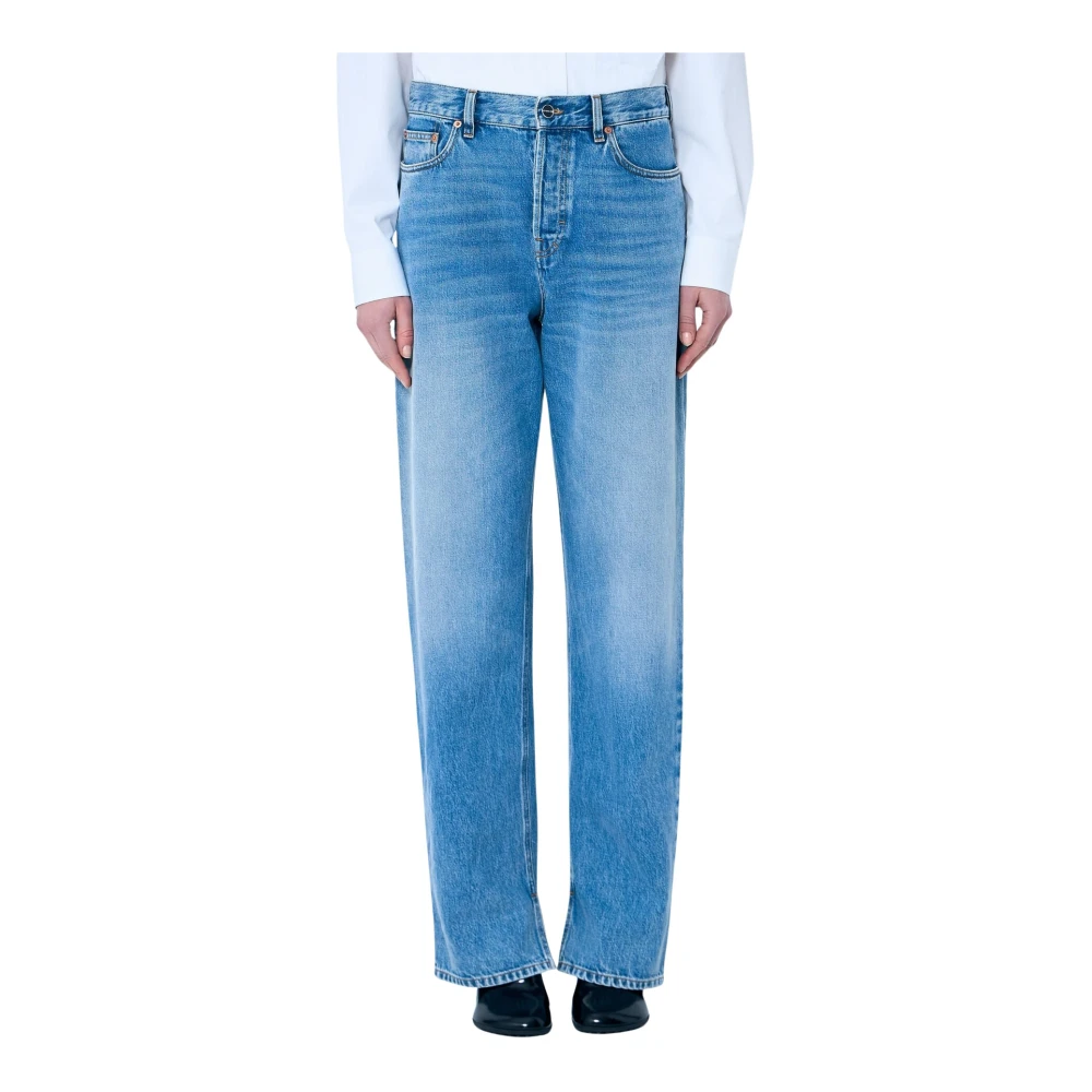 Gucci Blue Straight-Leg Denim Jeans - Female - Straight Fit Jeans - W26 - Jeans