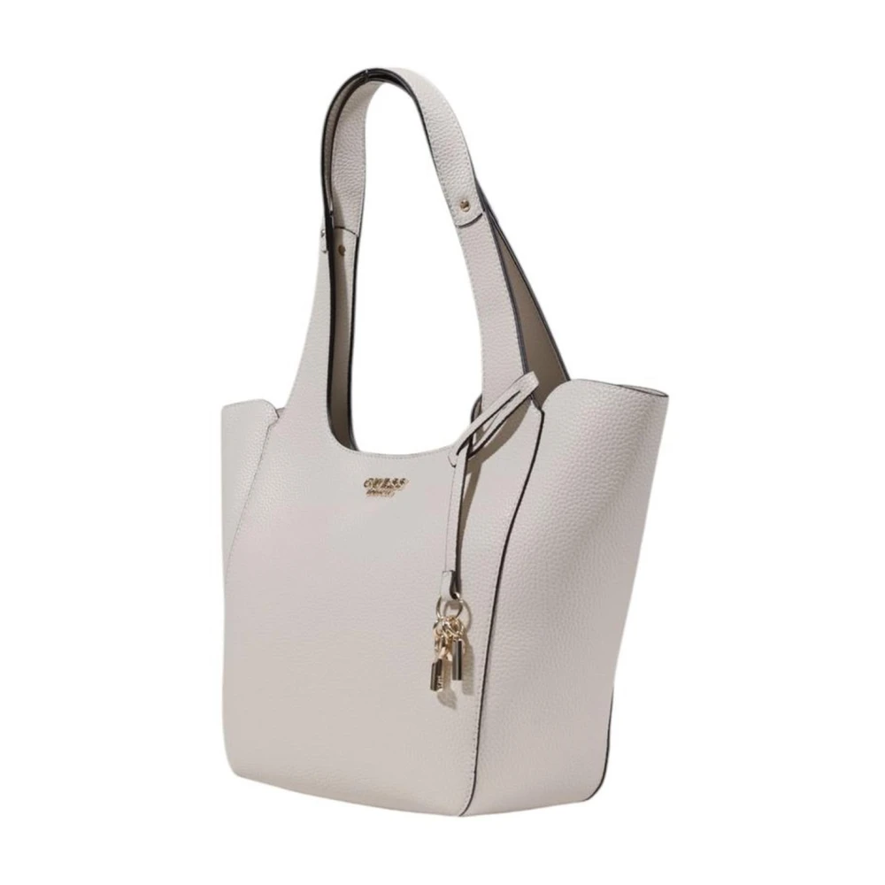 Guess Ruime Polyurethaan Handtas voor Vrouwen Beige Dames