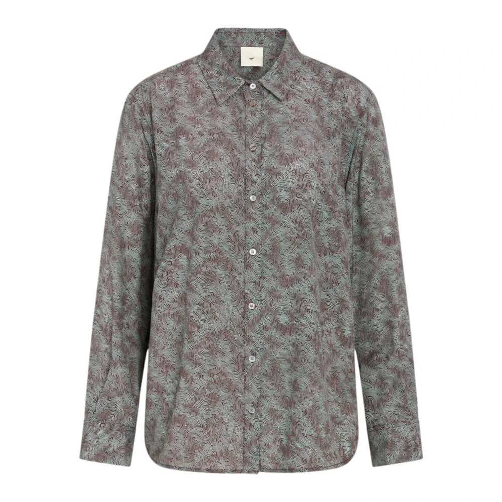 Heartmade Klassieke Zijden Overhemd met Moderne Touch Brown Dames