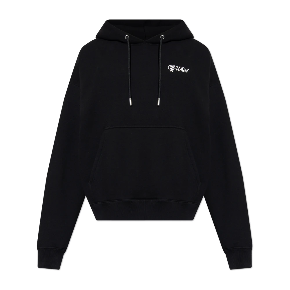 Off White Men's Black Logo Sweatshirt - Hoodies - L - Sweatshirts & Hoodies