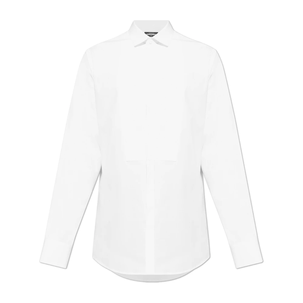 Dsquared2 Hombre Blanco - Camisa Clásica- Shirts - L- Camisa Clásica