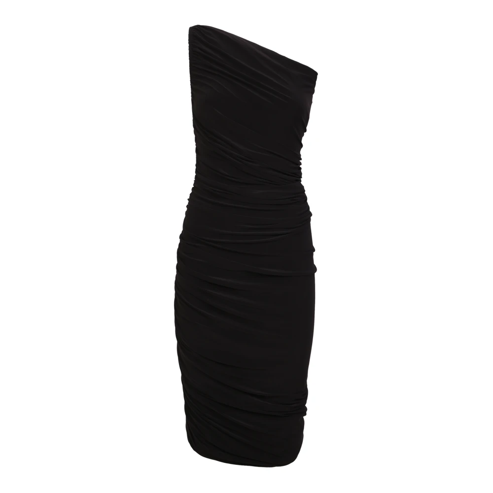 Norma Kamali Women's Black Party Dresses, M, Elegant One-Shoulder Dress
