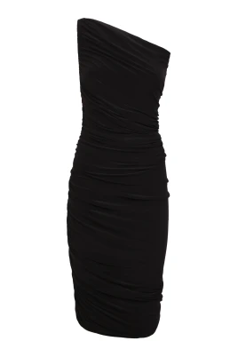 Elegant Svart One-Shoulder Klänning
