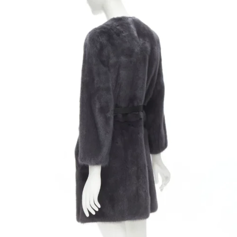 Fendi Vintage Pre-owned Fur outerwear Black Dames