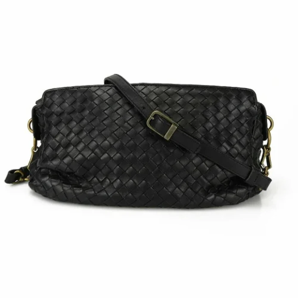 Bottega Veneta Vintage Pre-owned Leather shoulder-bags Black Dames