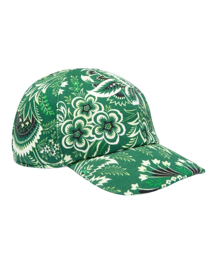 green-floral-paisley-cap