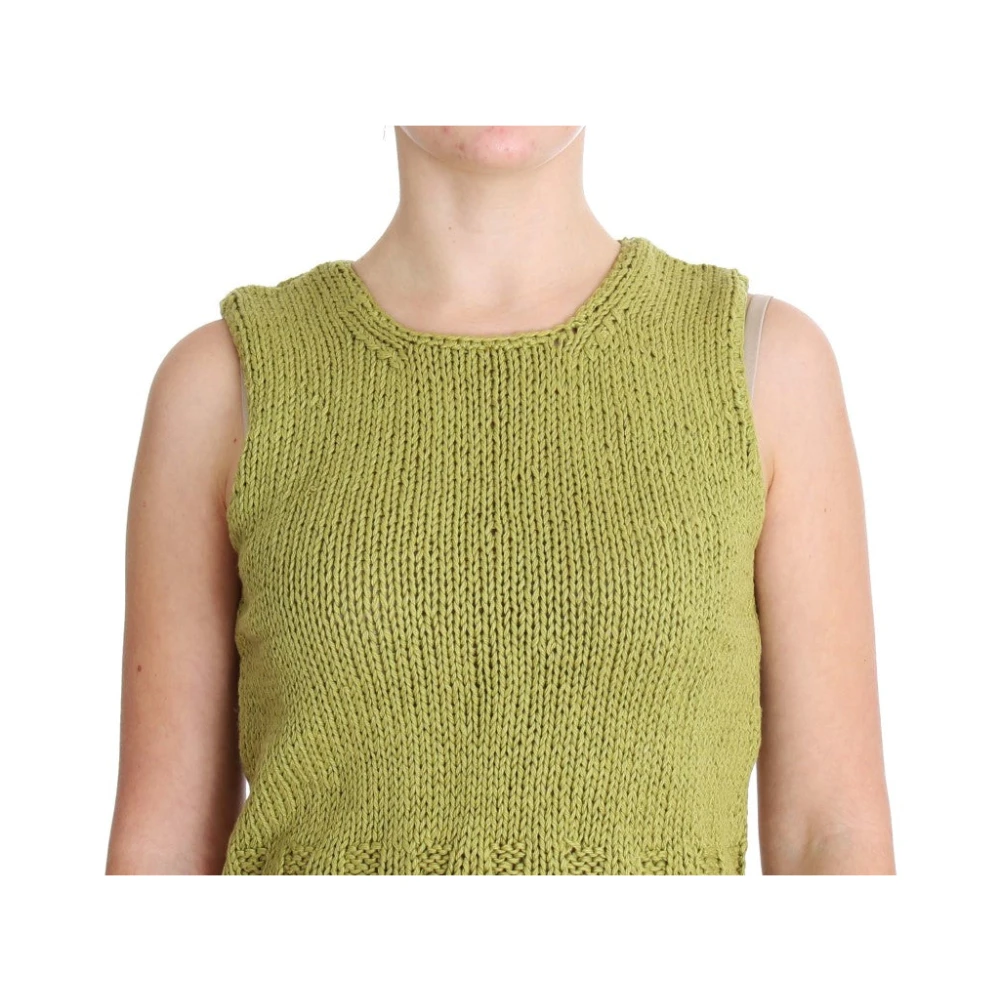 Pink Memories Groene mouwloze vesttrui Green Dames