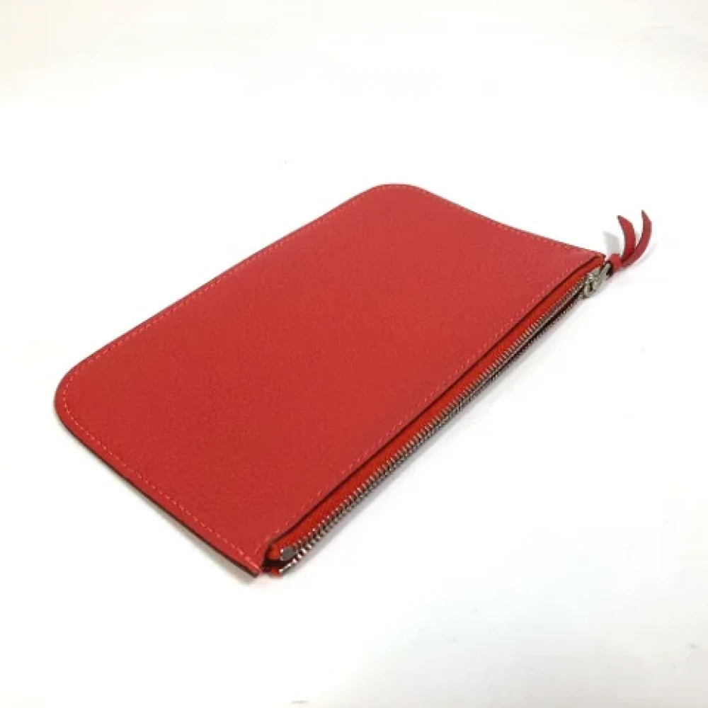 Hermès Vintage Pre-owned Leather wallets Red Dames