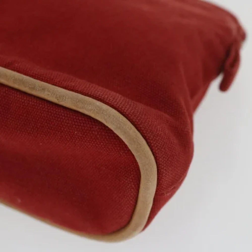 Hermès Vintage Pre-owned Canvas pouches Red Dames