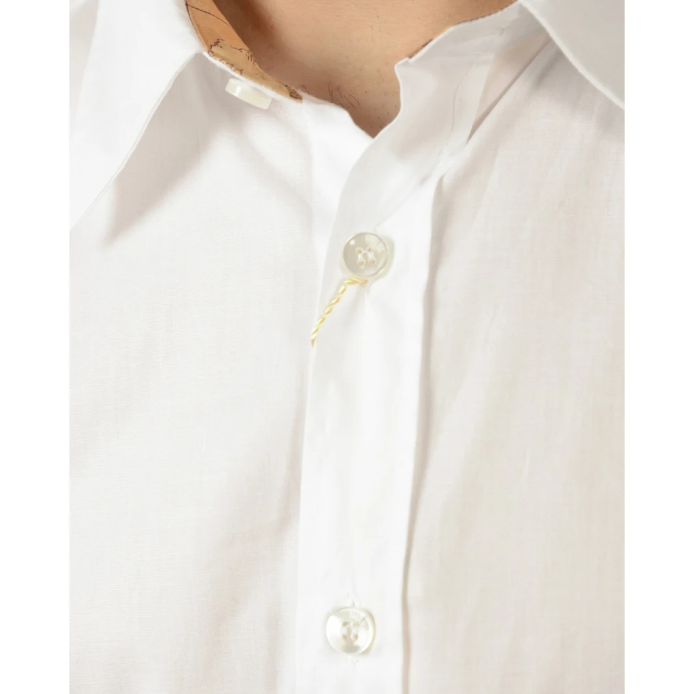 Alviero Martini 1a Classe Casual Katoenen Overhemd White Heren
