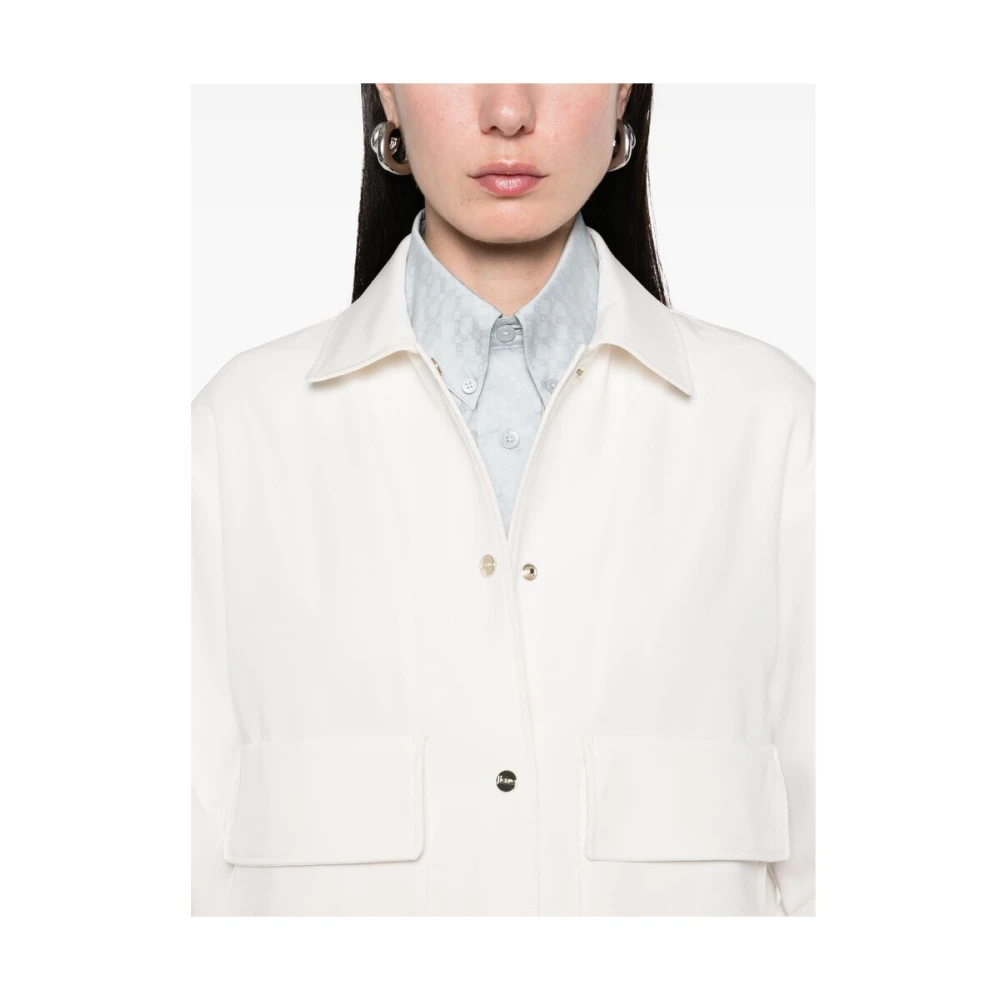 Herno Witte Front Press-Stud Buitenkleding White Dames