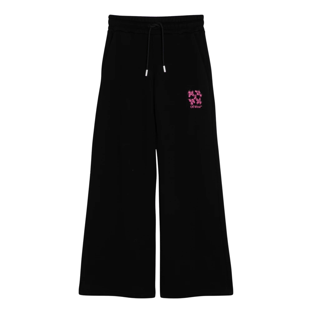 Off White Wijde Joggingbroek Black Dames