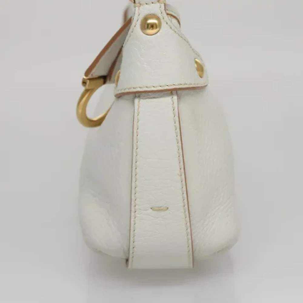 Salvatore Ferragamo Pre-owned Leather shoulder-bags White Dames