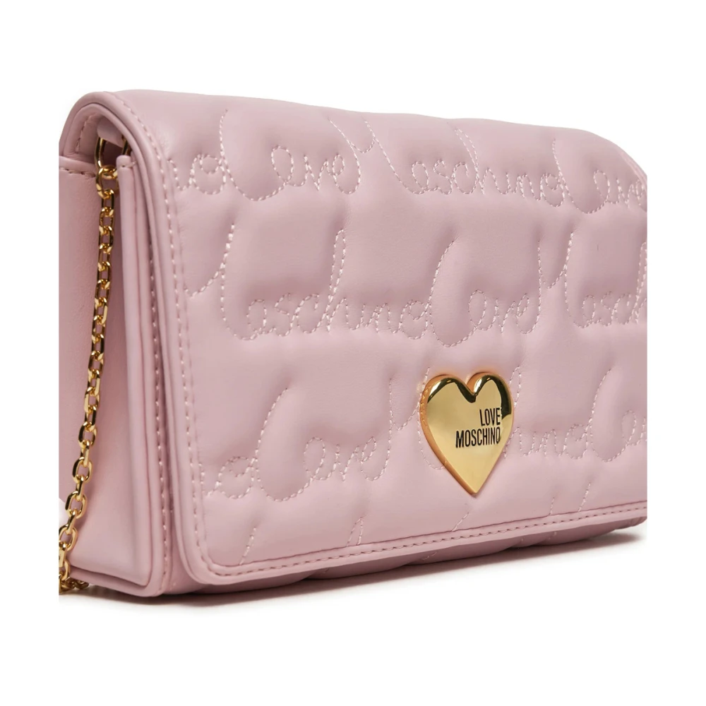 Love Moschino Roze Schoudertas met Gouden Details Pink Dames