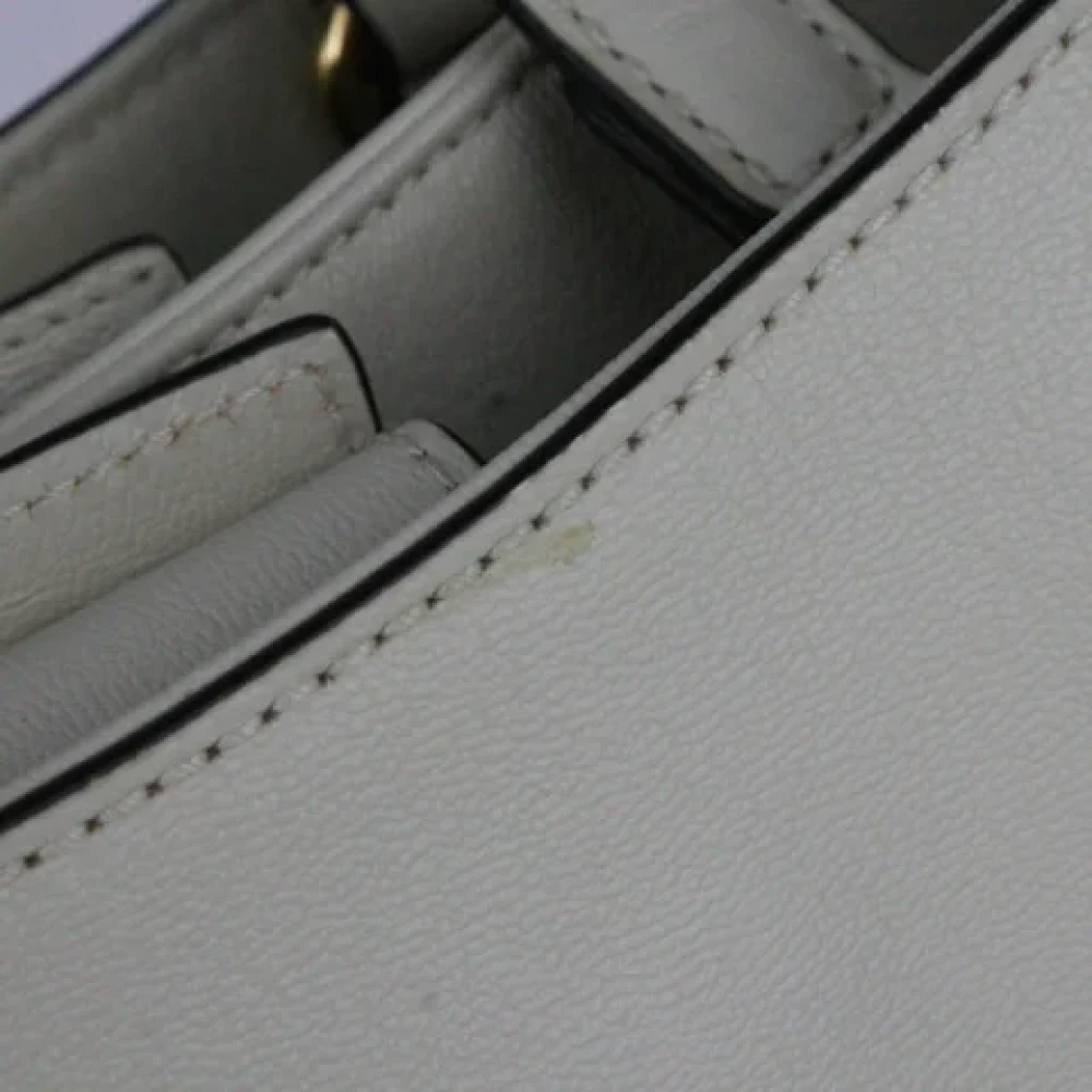 Gucci Vintage Pre-owned Leather shoulder-bags White Dames