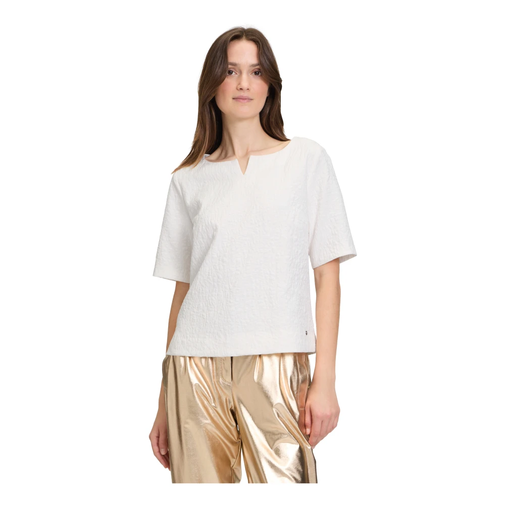 Betty & Co Blouse shirt met structuur White Dames
