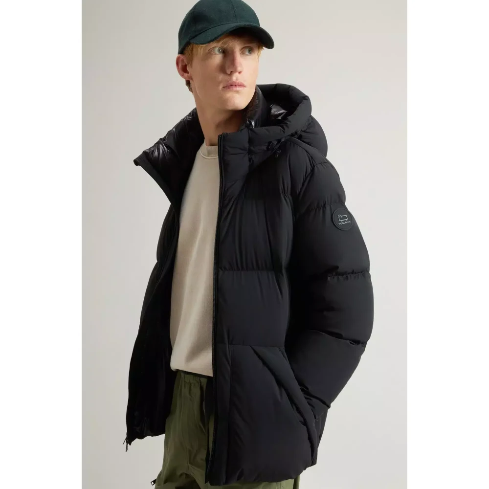 Woolrich Black Down Jacket Sierra Supreme Black Heren