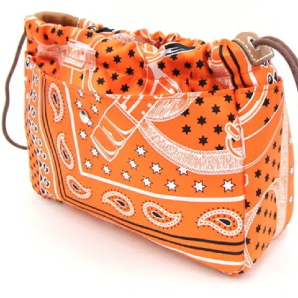 Hermès Vintage Pre-owned Silk clutches Orange Dames