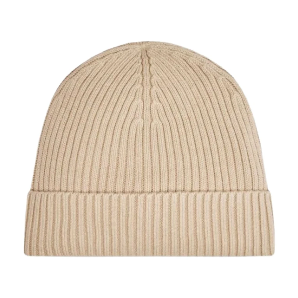Calvin Klein Klassieke Katoenen Rib Beanie Muts Beige Heren