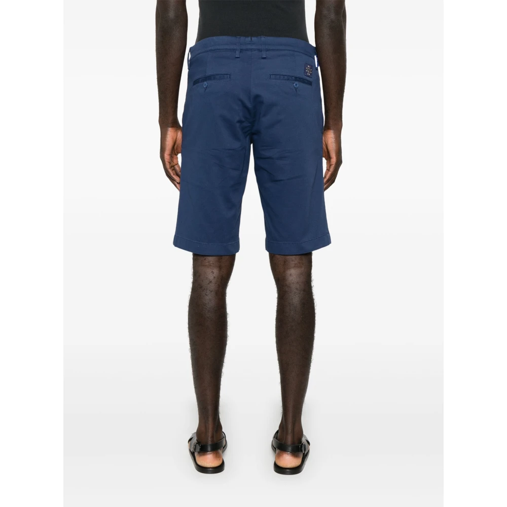 Jacob Cohën Katoen Lyocell Shorts met Zakken Blue Heren