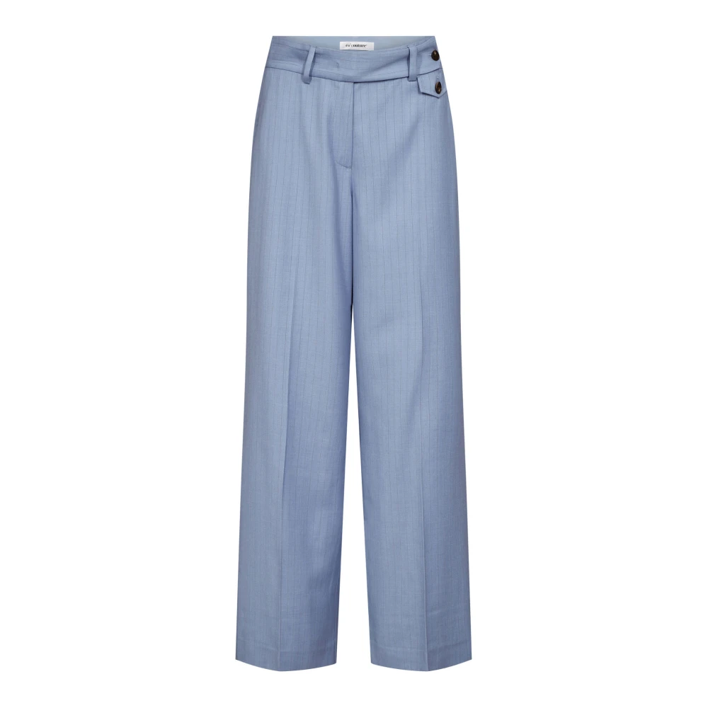 Co'couture Women's Blue Wide Trousers, Xs, Kianacc Pin Pleat Ll Pant
