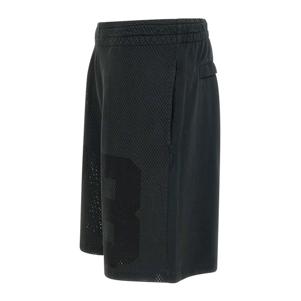 Diesel Zwarte Mesh Gradiënt Shorts Black Heren
