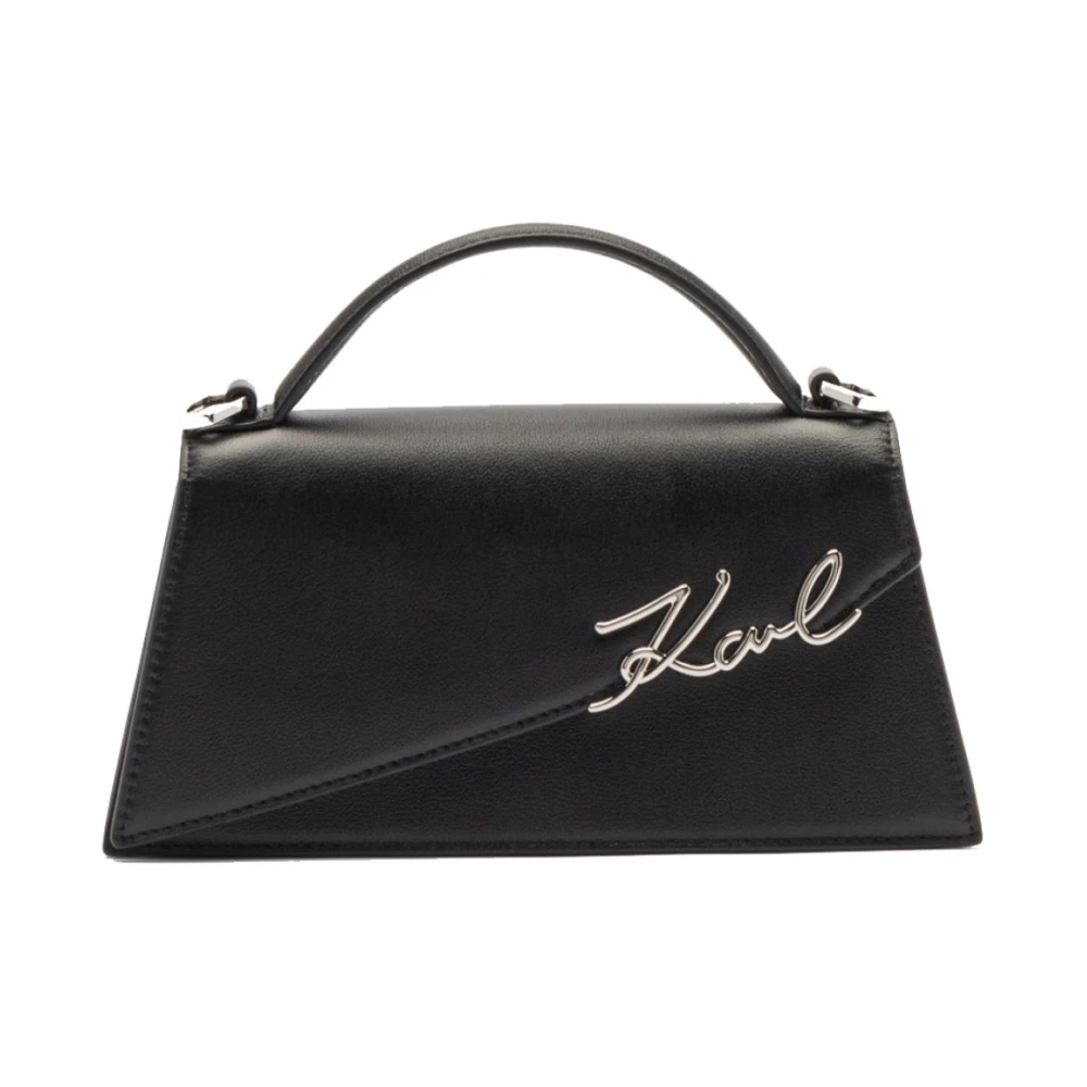 Karl Lagerfeld Women's Black Signature Slim Crossbody - Handbags - One Size - Bags