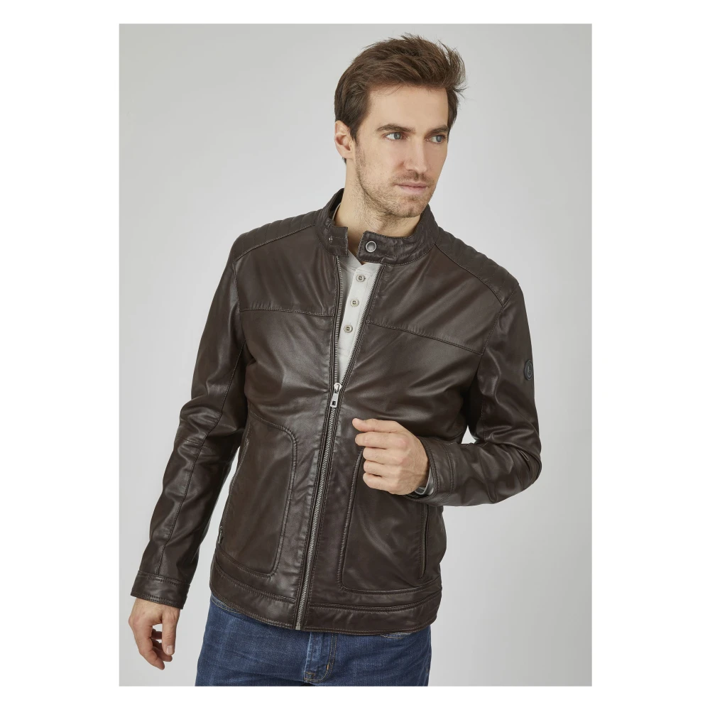Bugatti Heren Leren Jas Claudio Brown Heren