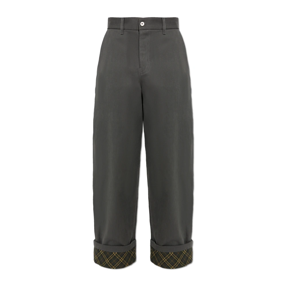 Burberry Zwarte Timmerman Broek met Logo Black Heren