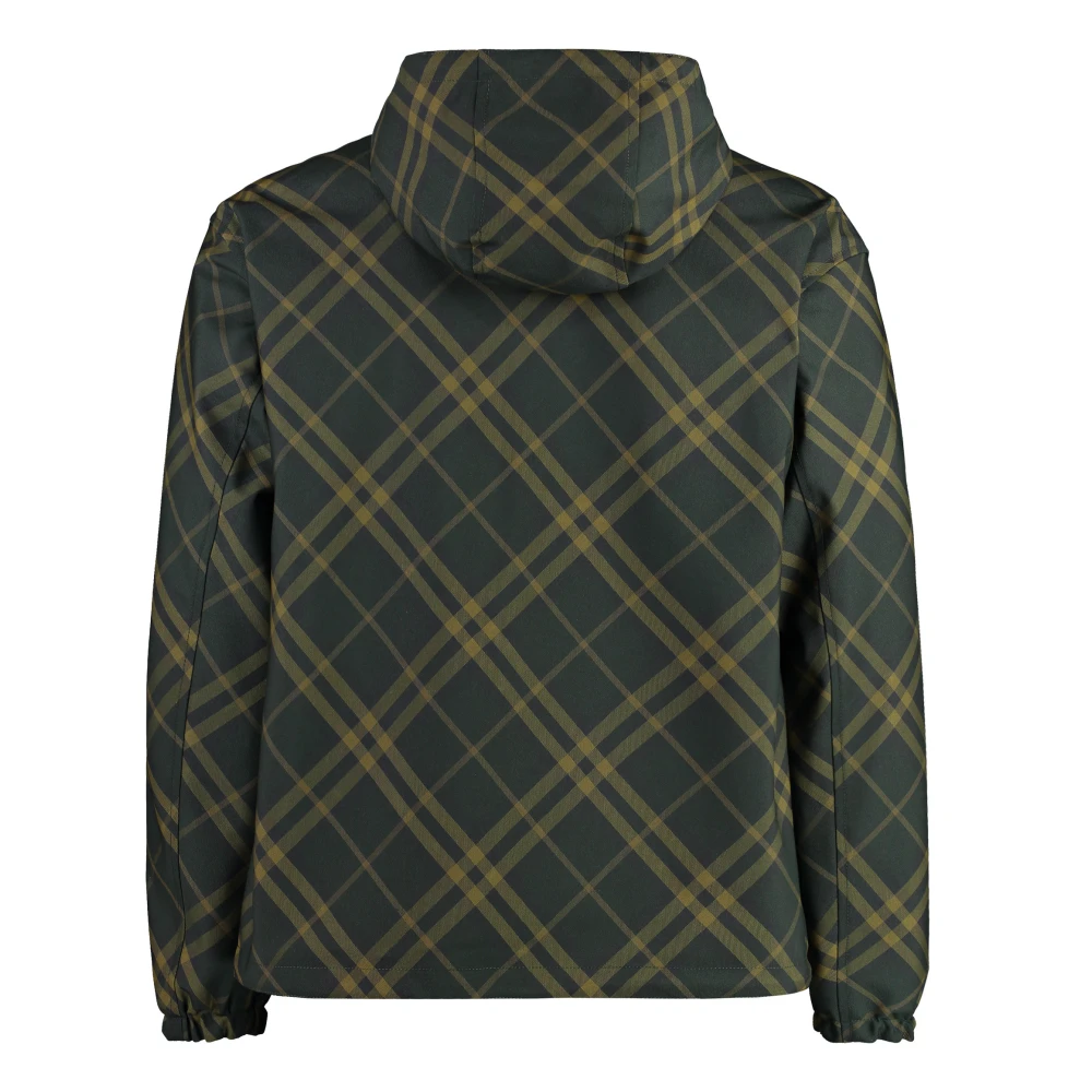 Burberry Omkeerbare Geruite Jas met Trekkoordzoom Green Heren
