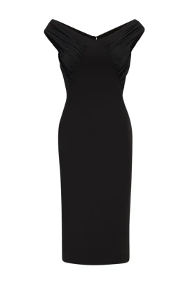Crêpe Organza Bodycon Klänning