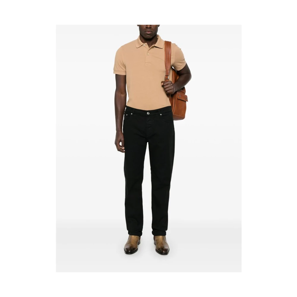 BRUNELLO CUCINELLI Zwarte Klassieke Five-Pocket Jeans Black Heren