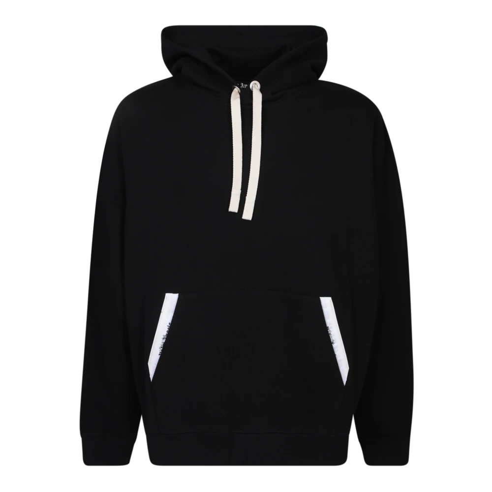 Palm Angels Men's Black Hoodies, S, Sweatshirt Aw23 Casual Clothing