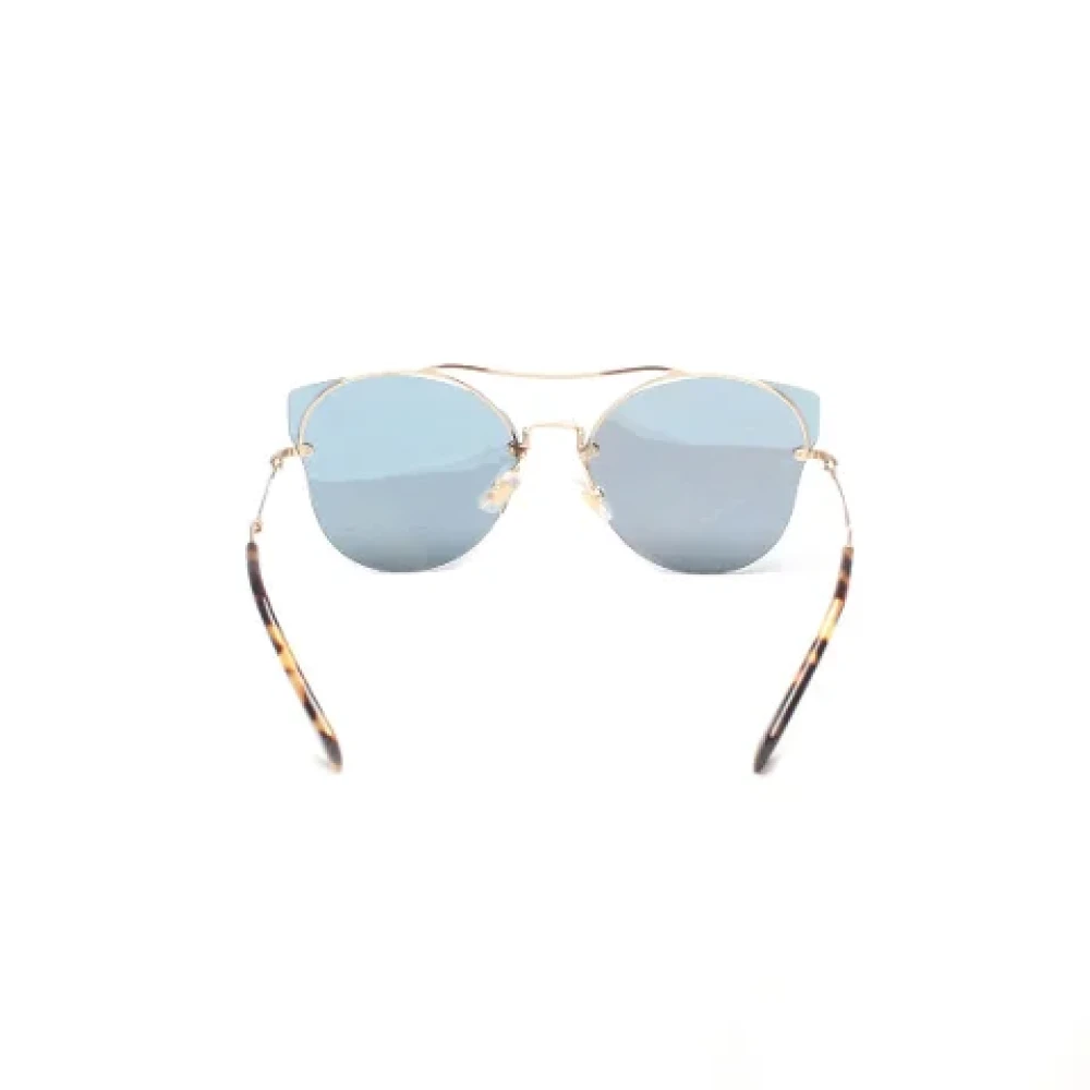 Miu Pre-owned Canvas sunglasses Black Dames