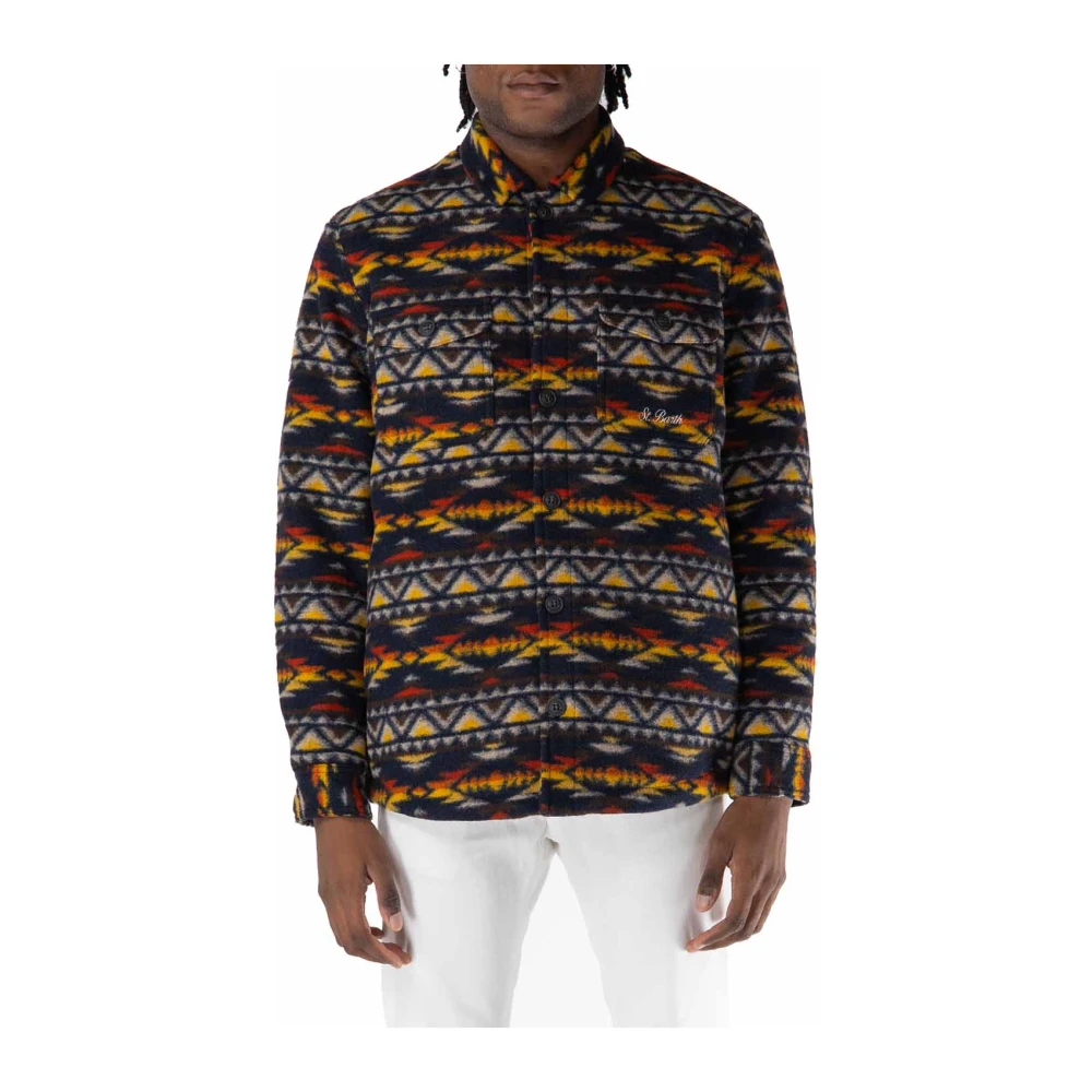 MC2 Saint Barth Geometrische Print Sweater Multicolor Heren