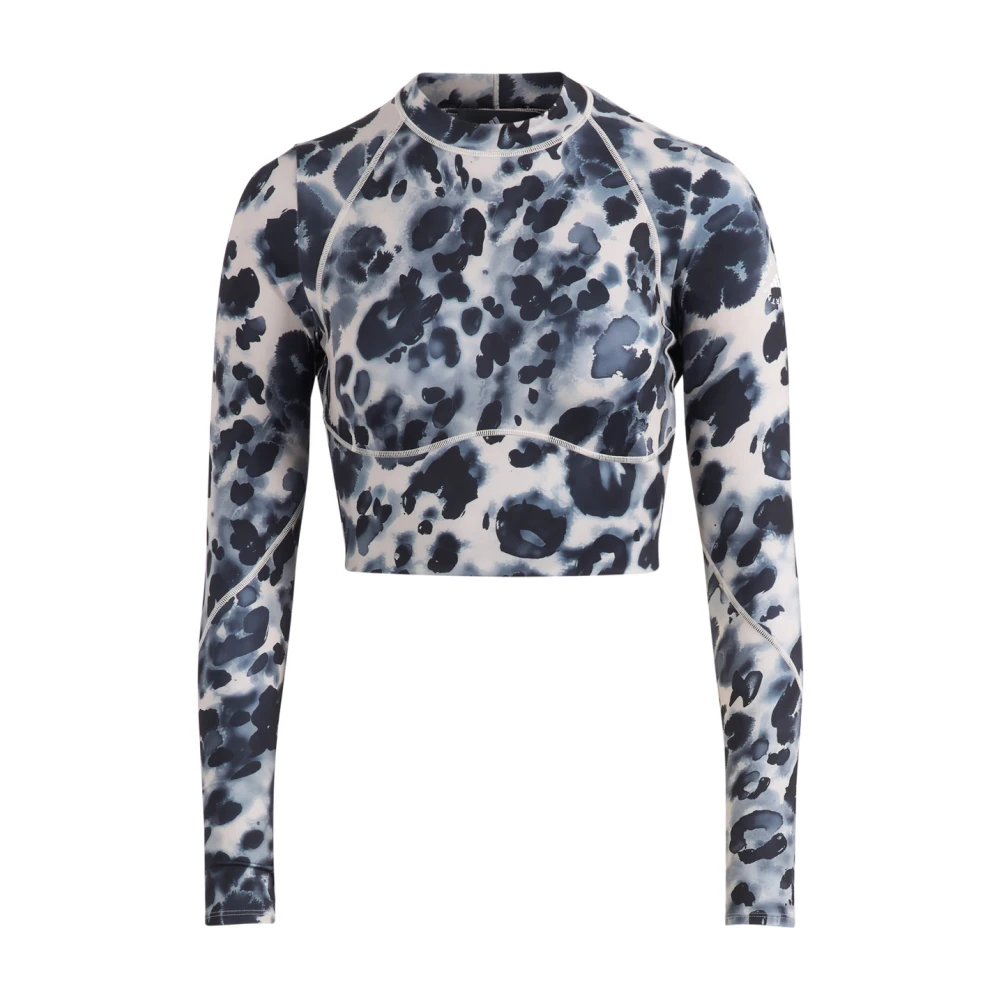 Adidas By Stella Mccartney Women's Multicolor Long Sleeve Training Tops, Xs, Training Longsleeve Crop Printed Top